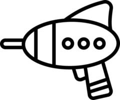 A black and white drawing of a gun vector