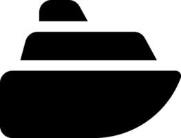 A black and white boat icon vector