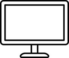 A computer monitor with a blank screen vector