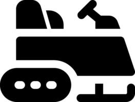 A black and white snowmobile icon vector