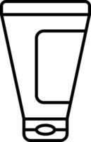 A black and white outline of a container vector