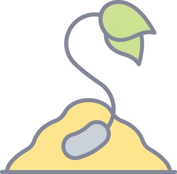 A computer mouse on top of a pile of dirt vector