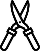 A pair of scissors is shown on a white background vector