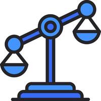 A balance scale icon on a white background vector