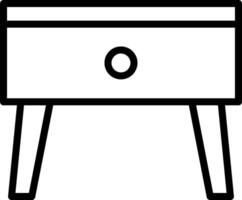 A black and white drawing of a table vector