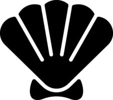 A black and white shell icon vector