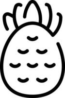 A black and white drawing of a pineapple vector