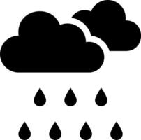 Rain cloud icon with rain drops vector
