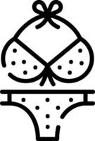 A bikini with polka dots on it vector