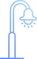 A blue light bulb on a pole vector