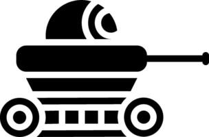A black and white image of a tank vector