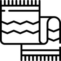 A black and white image of a towel vector