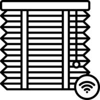 A black and white illustration of a window with a wifi symbol vector