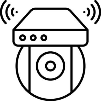 A black and white image of a camera with a microphone vector