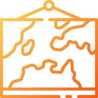 A map of the world in orange and white vector