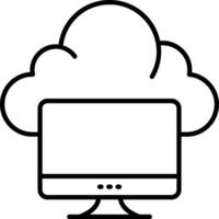 Cloud computing icon vector