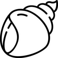 A black and white drawing of a shell vector