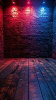 Room With Wooden Floor and Lights photo
