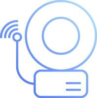 A wireless camera connected to a power source vector