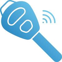 A remote control with a blue button vector