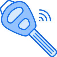 A car key with a remote control on it vector