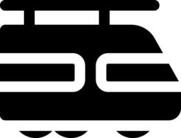 A black and white train icon on a white background vector