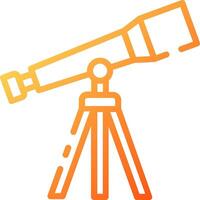 A telescope icon on a tripod vector
