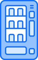 A blue vending machine with a white background vector