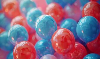 Colorful Balloons Floating in the Air During a Festive Celebration photo
