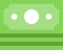 A green and white icon with a dollar bill vector