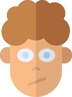 A man's face with a blue eye vector