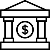 Bank building icon vector
