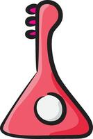 A red guitar with a white headstock vector