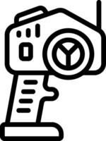 A black and white drawing of a remote control vector
