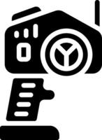 A black and white image of a remote control camera vector