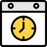 A clock icon on a white background vector