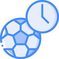 A soccer ball and clock icon vector