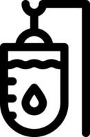 A black and white icon of a jug with water vector