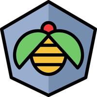 A bee with a leaf on it vector