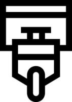 A black and white image of a toilet vector