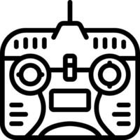 A black and white drawing of a remote control vector