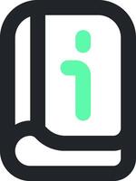 A green and black icon with the word i vector