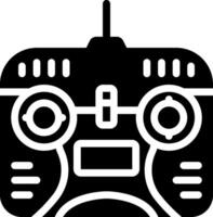 A black and white image of a remote control vector