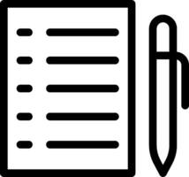 A pen and a checklist icon vector
