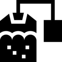 A black and white icon of a computer vector