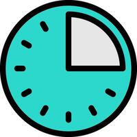 A clock icon with a half hour on it vector
