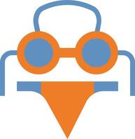 A cartoon character wearing goggles and a hat vector
