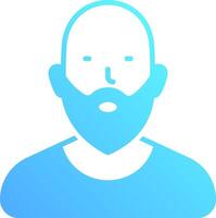 A man with a beard and blue shirt vector