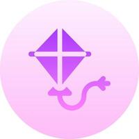 A purple kite with a cross on it vector