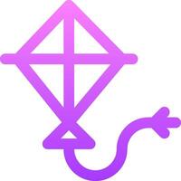 A purple kite with a cross on it vector